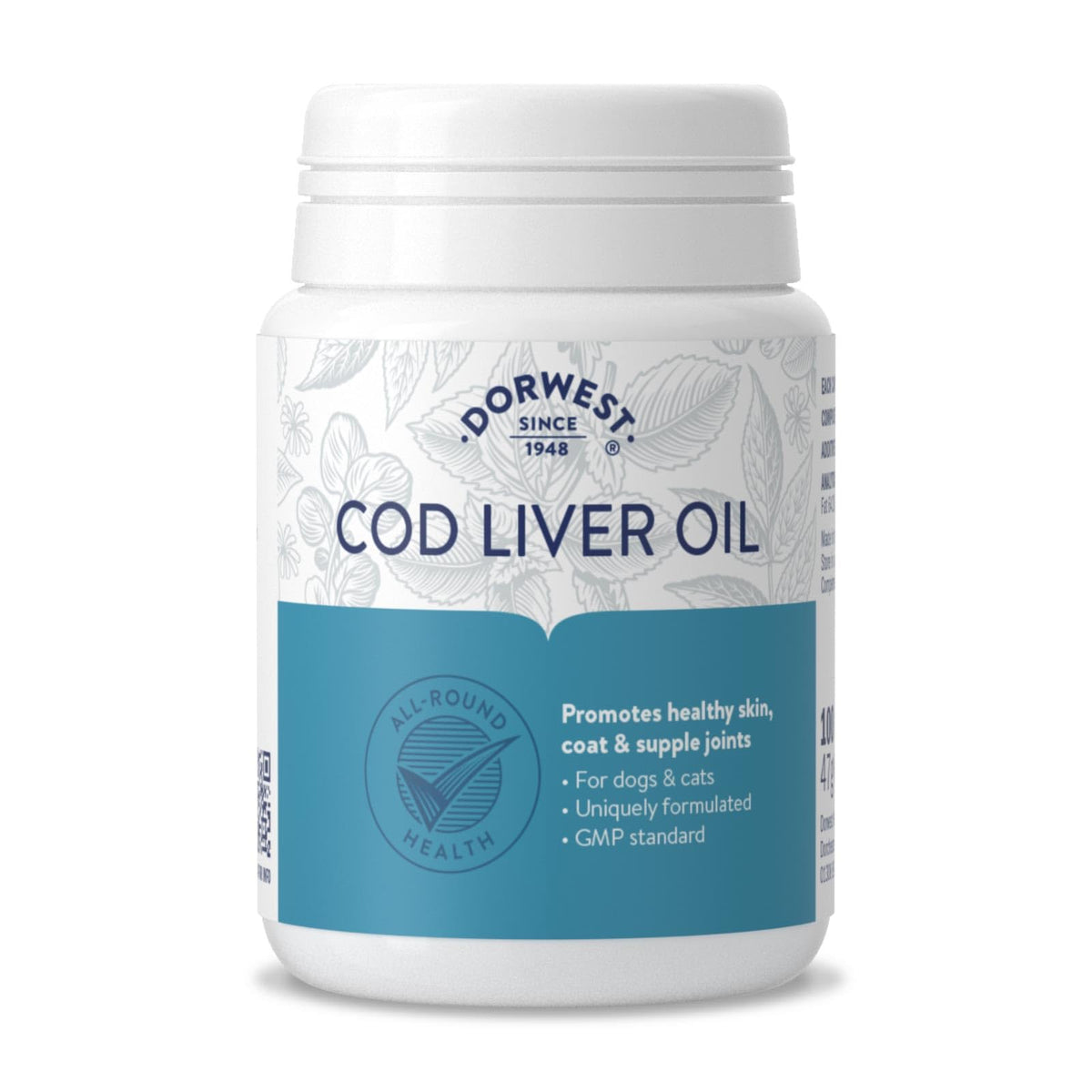 Dorwest Cod Liver Oil Capsules for Pets - 100 Capsules