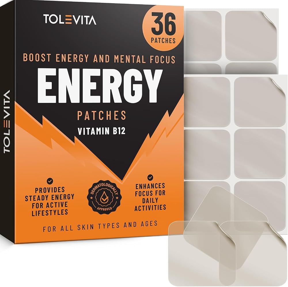 TOLEVITA Energy Patches with Vitamin B12-36 Pcs
