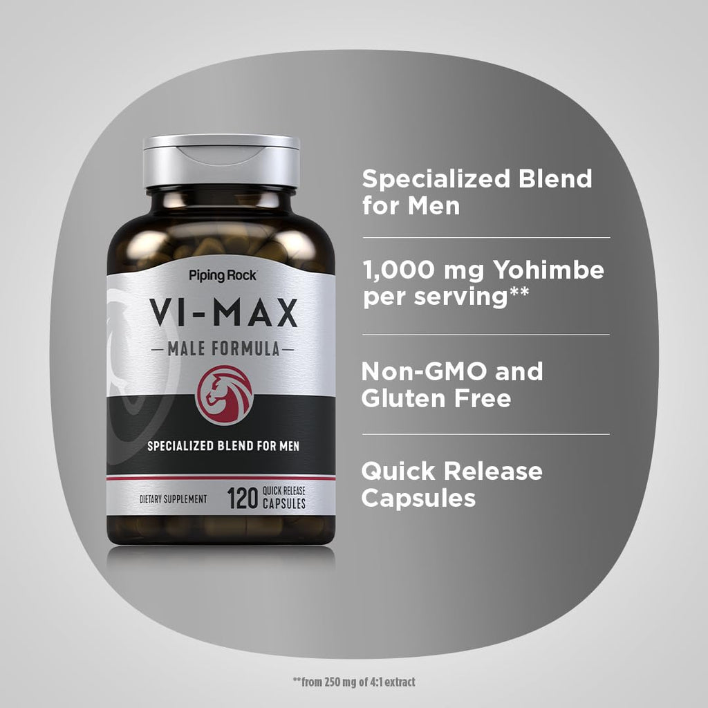 Piping Rock Vi-Max Male Formula - 120 Capsules - image 4