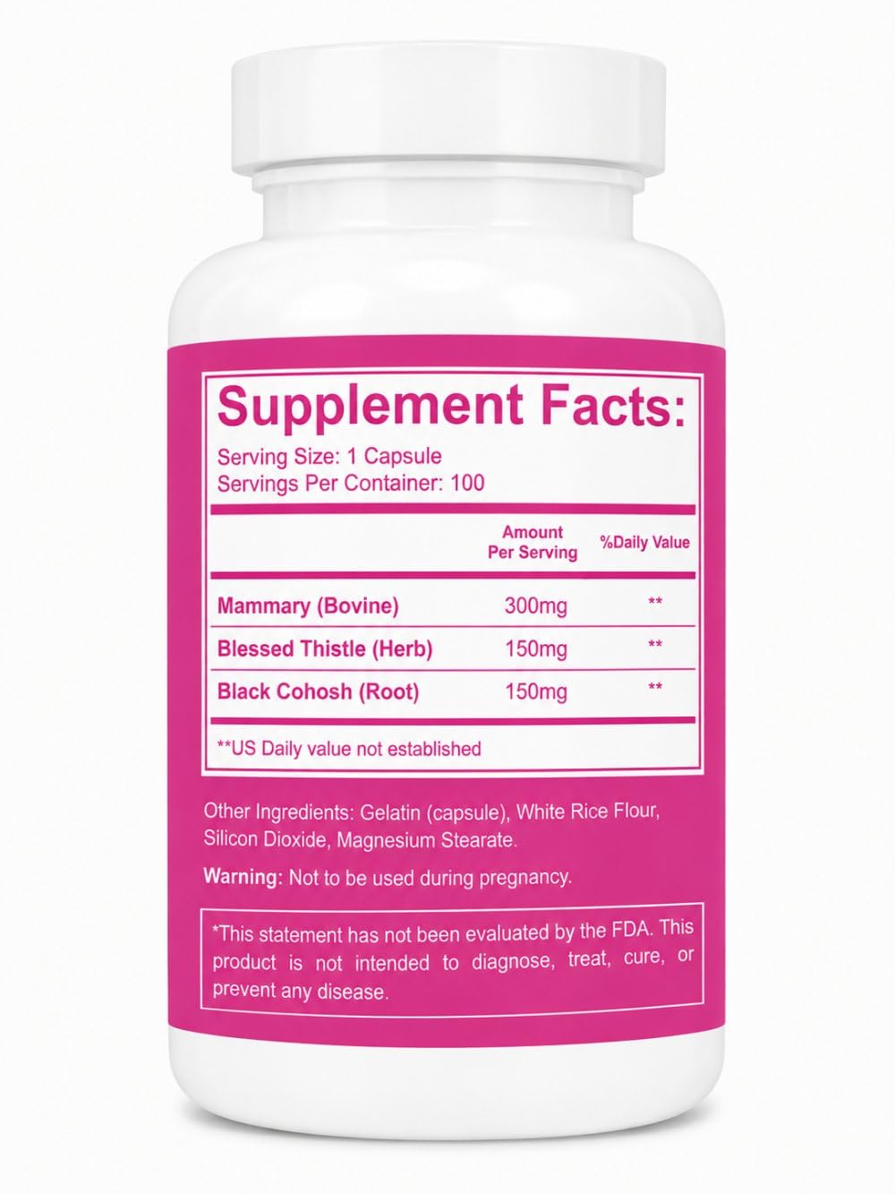 SOR, Inc. Super Strength Mammary Glandular Formula - 100 Capsules - image 2