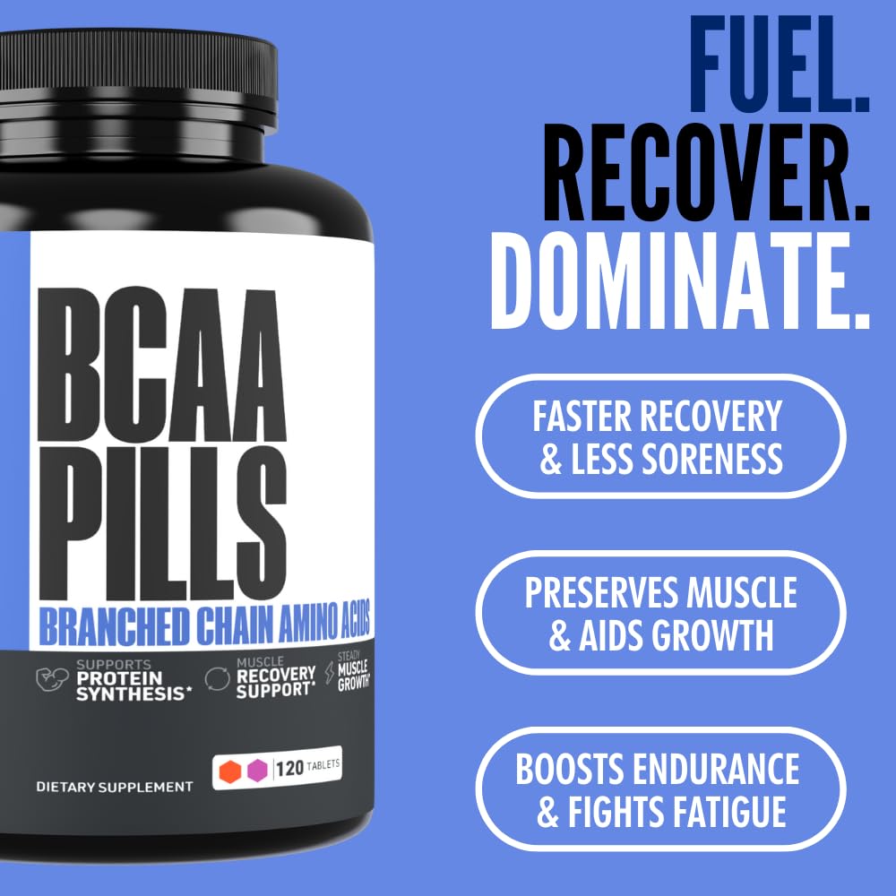 Crazy Muscle BCAA 3000mg 2:1:1 Branched-Chain Amino Acids - 120 Tablets - image 5