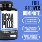 Crazy Muscle BCAA 3000mg 2:1:1 Branched-Chain Amino Acids - 120 Tablets - image 5