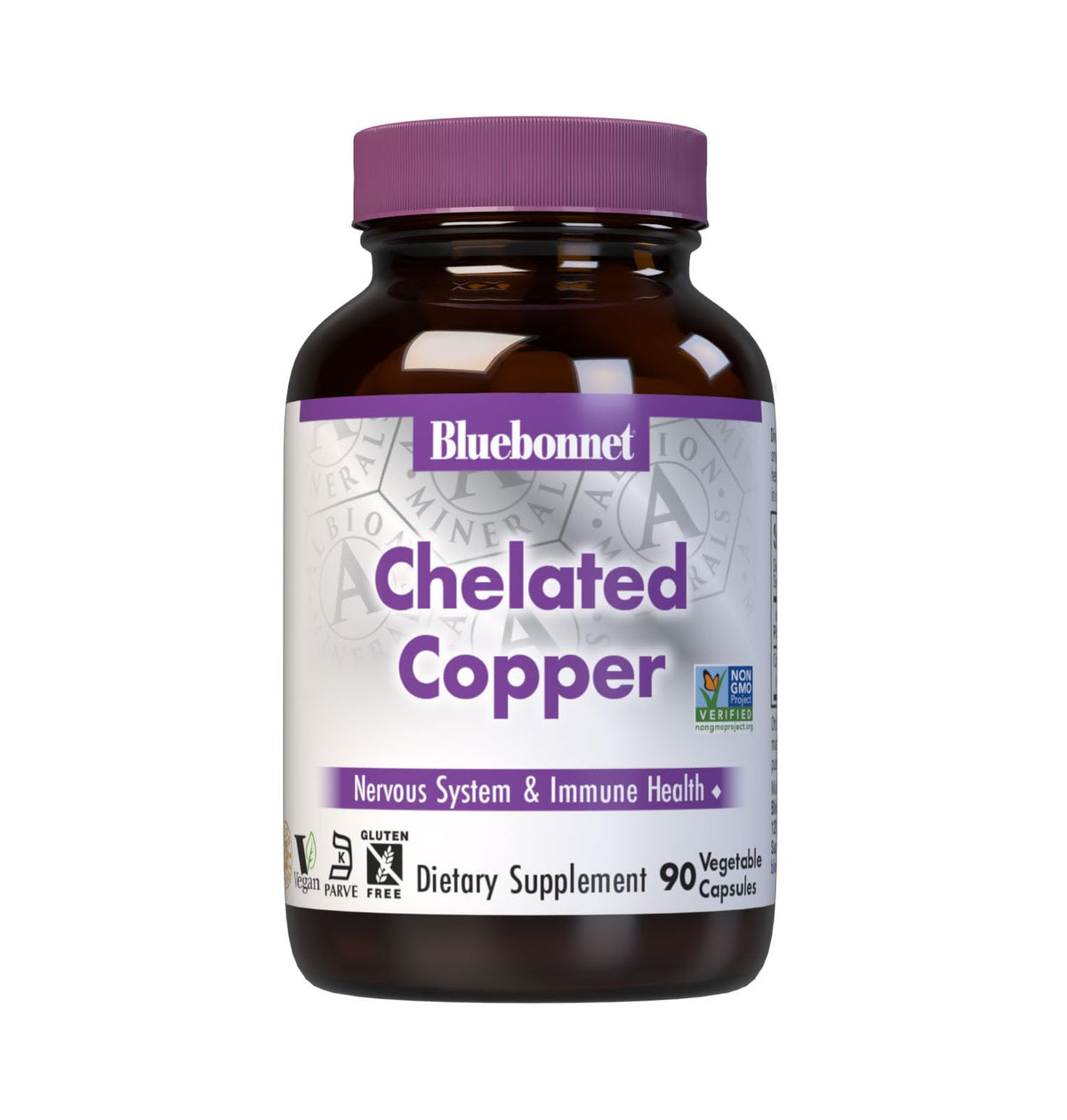 BlueBonnet Albion Chelated Copper 3 mg - 90 Vegetable Capsules