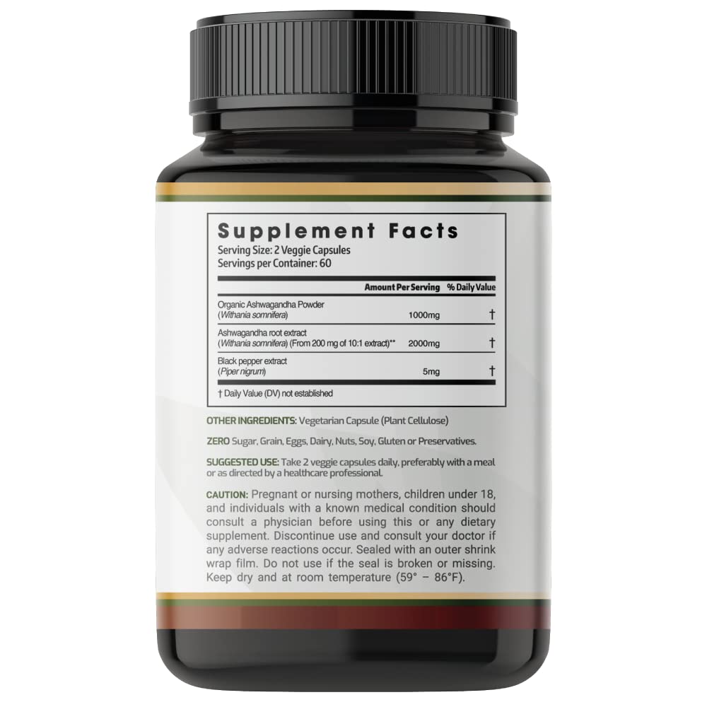 PRATIC LINE Ashwagandha 3000 mg - 120 Vegan Capsules - image 2