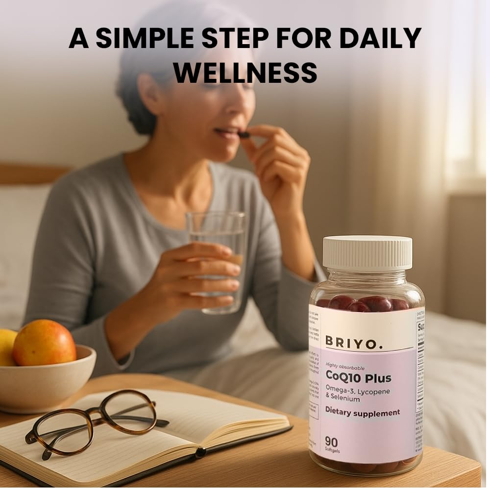 Briyosis CoQ10 100mg with Omega 3 EPA DHA - 90 Softgels - image 5