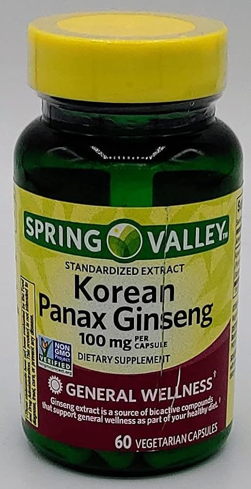 SpringValley Korean Panax Ginseng Energy & Focus - 60 Capsules