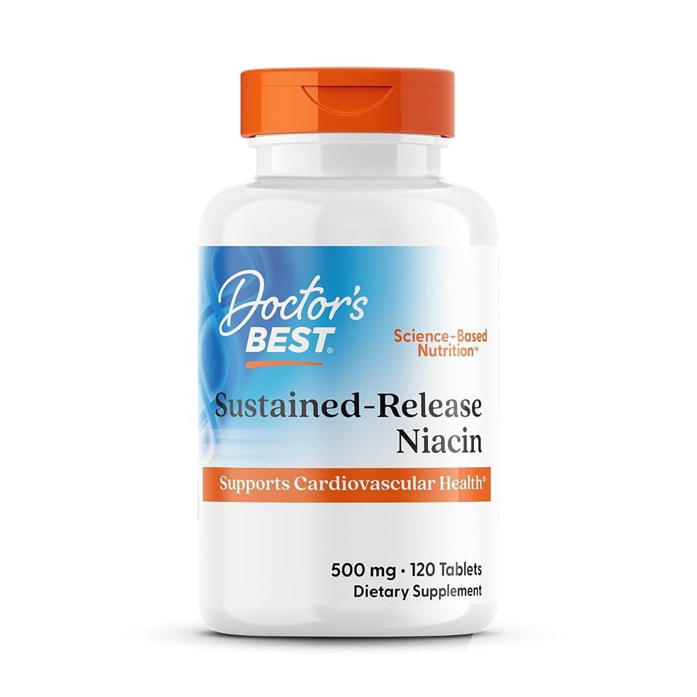 Doctor's Best Niacin 500 mg Extended Release - 120 Tablets
