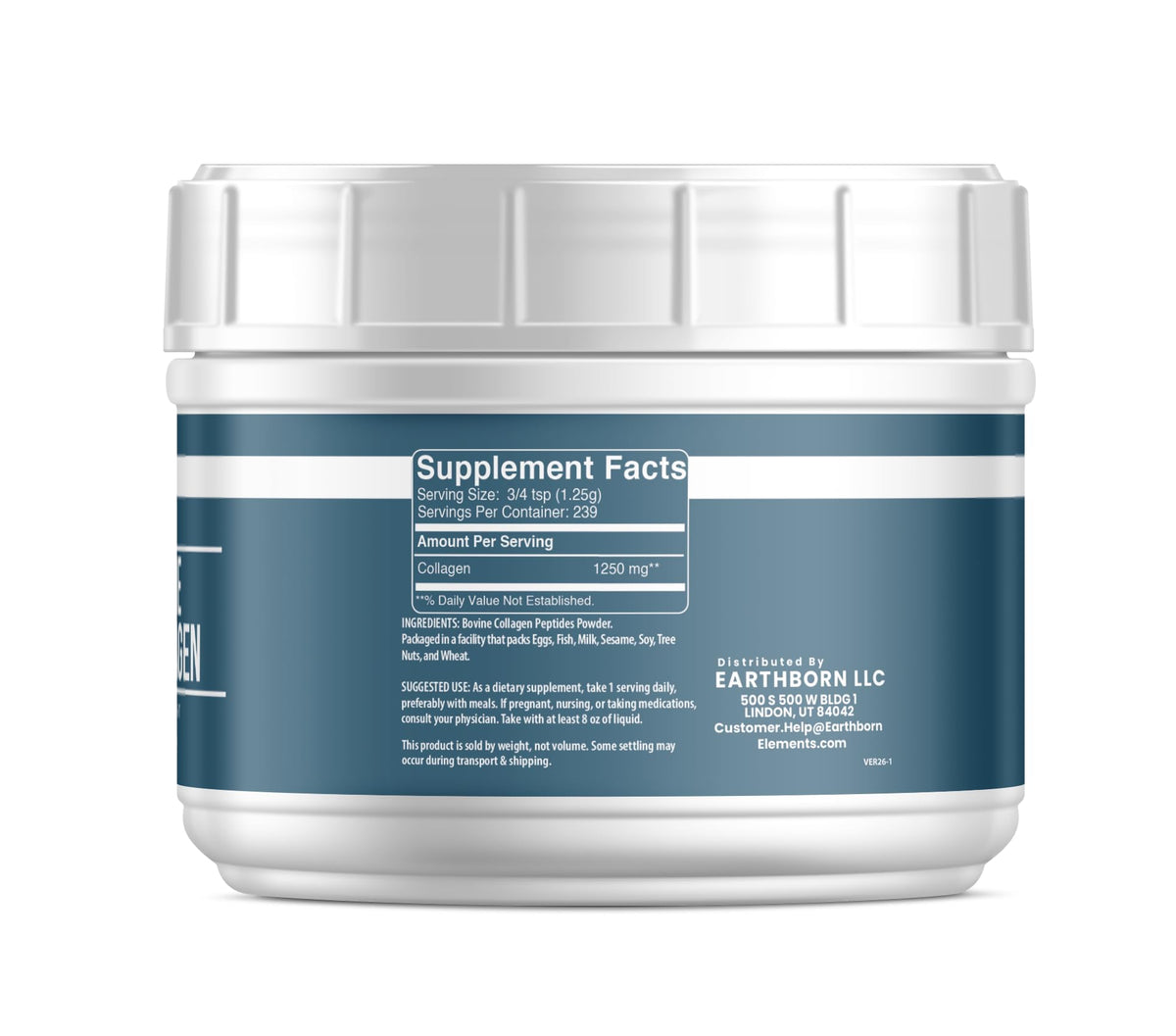 Earthborn Elements Bovine Collagen Peptides Powder