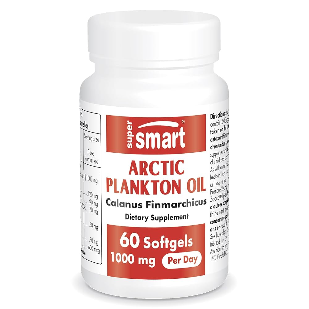 Supersmart Arctic Plankton Oil 1000mg Omega-3 - 60 Softgels