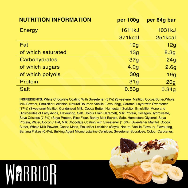 Warrior CRUNCH Protein Bar - 12 Bars Fudge Brownie