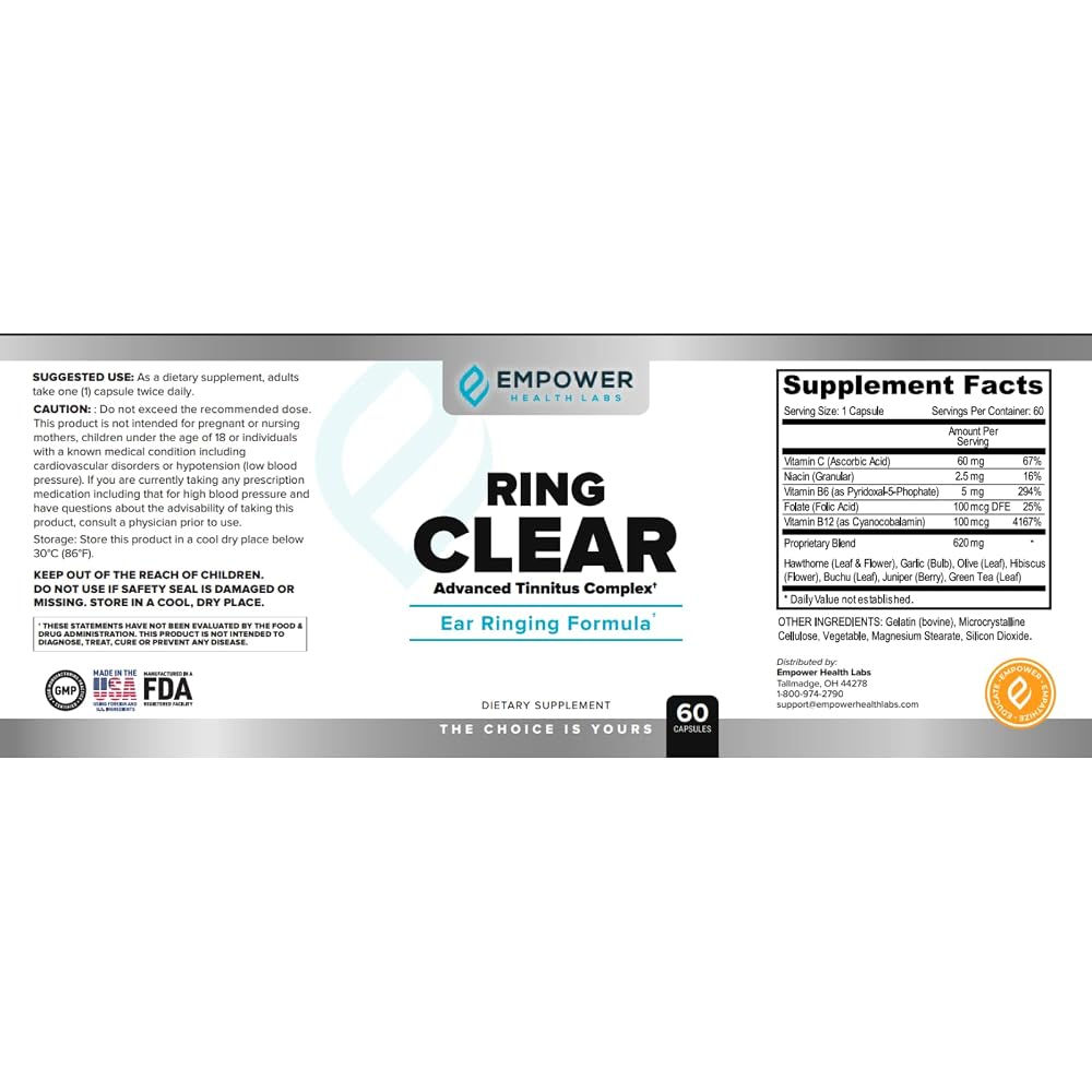 Empower Health Labs Ring Clear All-Natural Ear Buzz Relief - 30-Day Supply - image 8