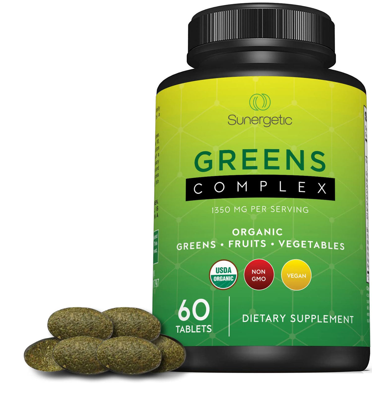 Sunergetic Premium USDA Organic Greens Superfood Tablets - 60 Tablets - image 5