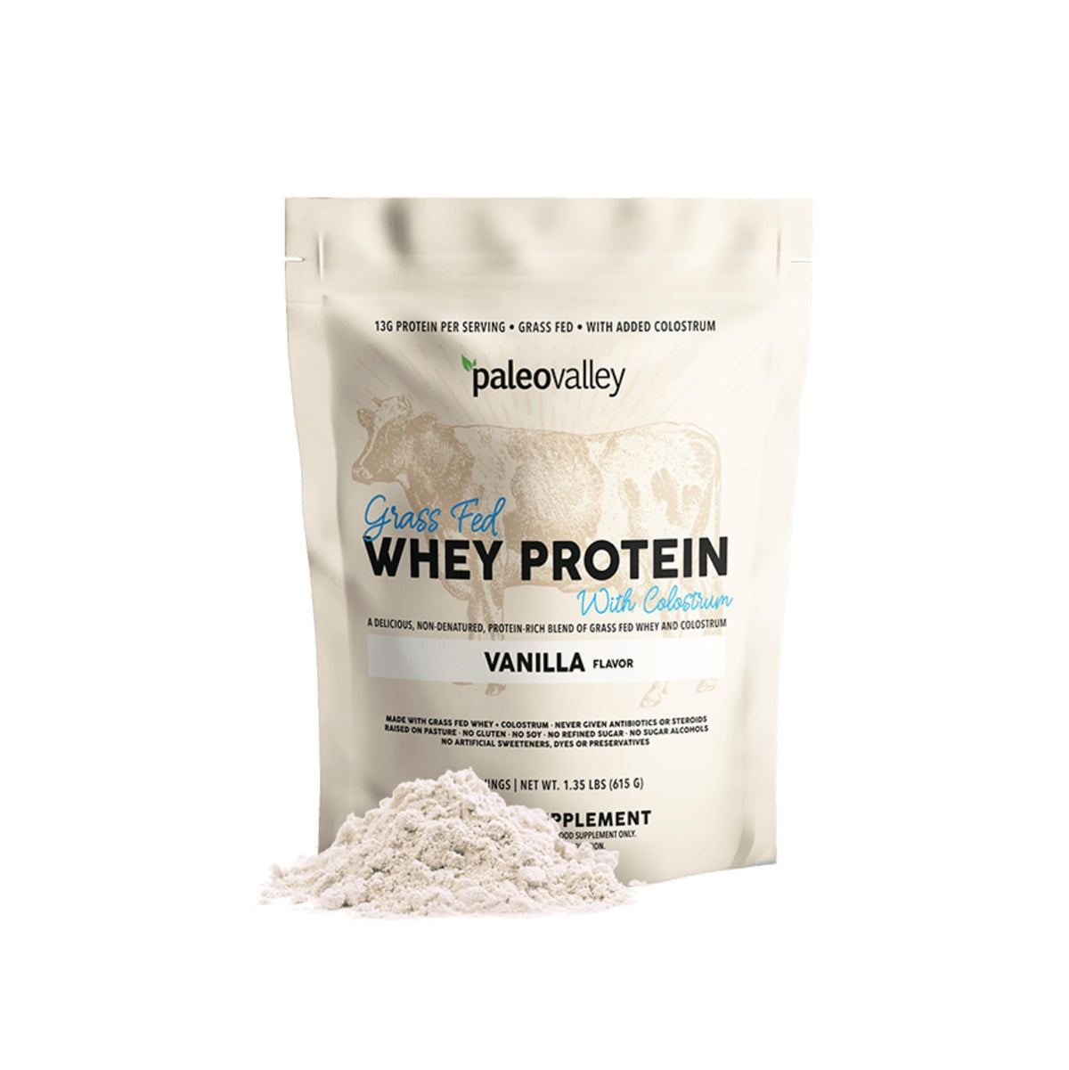 Paleovalley 100% Grassfed Whey Protein Powder with Colostrum