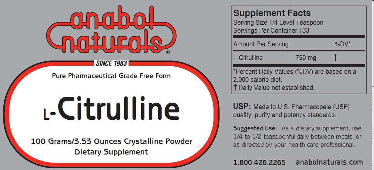 Anabol Naturals L-Citrulline Powder - 100g - image 2