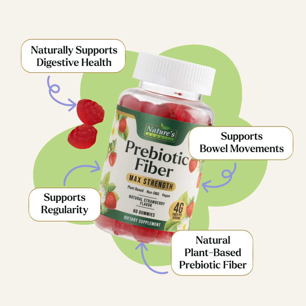 Nature's Gummies Prebiotic Fiber Gummies Digestive Support - 60 Gummies - image 5