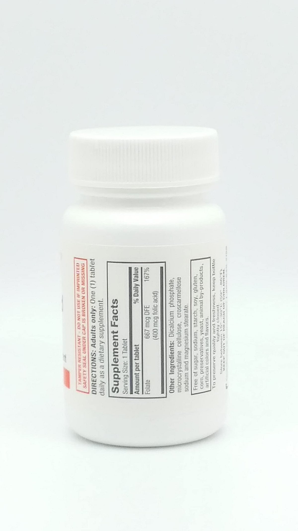 Rugby Laboratories Folic Acid 400 mcg Vitamin B9 - 100 Tablets - image 2