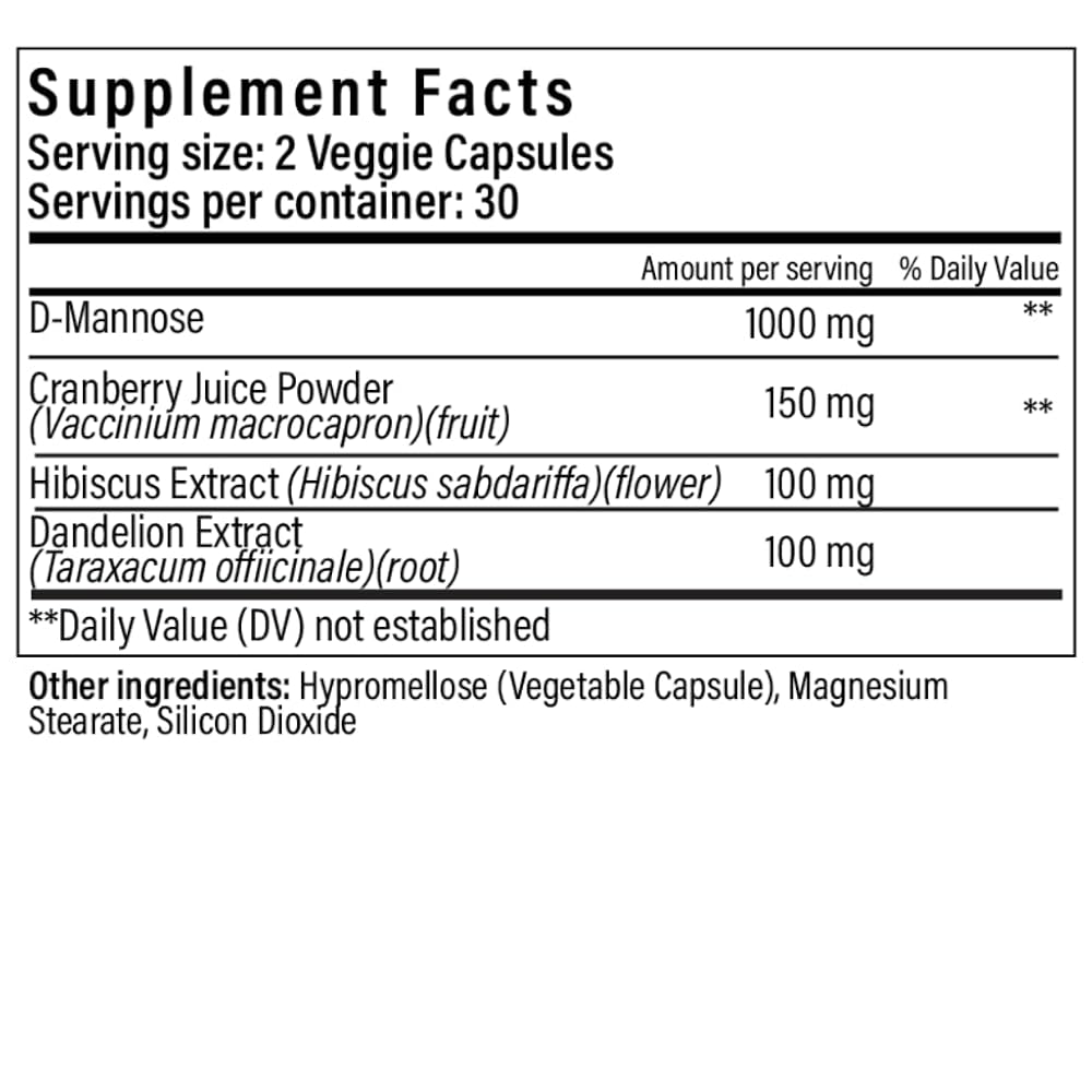Utmost Nutrients Urinary Defense D-Mannose Supplement - 60 Capsules - image 2