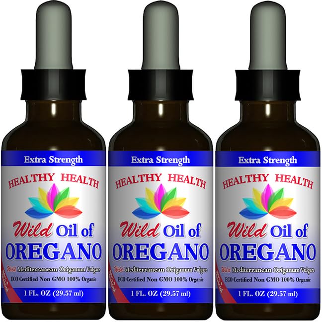 Healthy Health Oregano Oil Organic 83% Carvacrol - 3 Pack