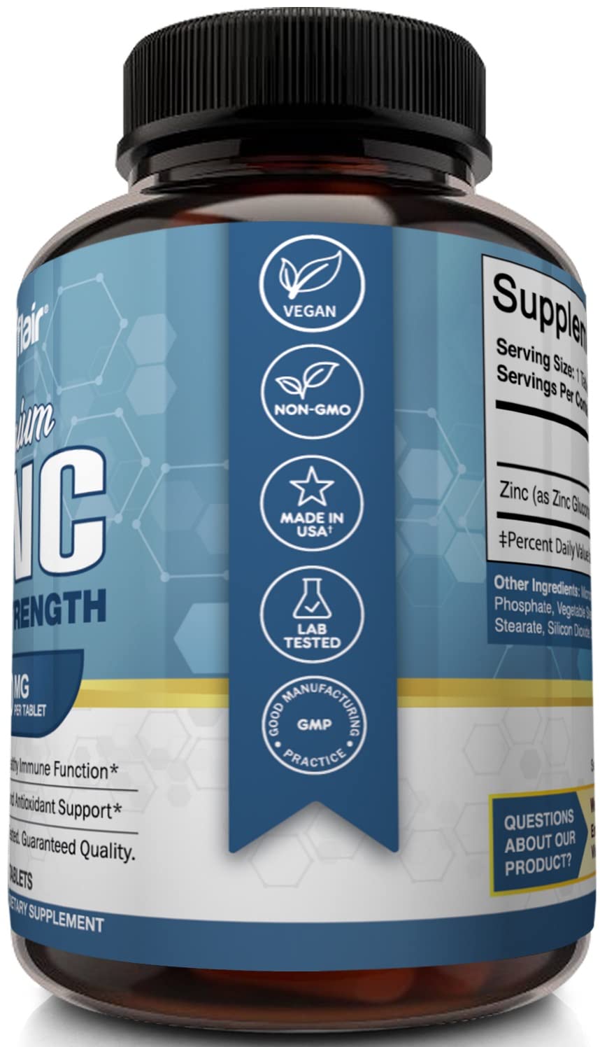 NutriFlair Zinc Gluconate 50mg Immune Support - 100 Tablets - image 4