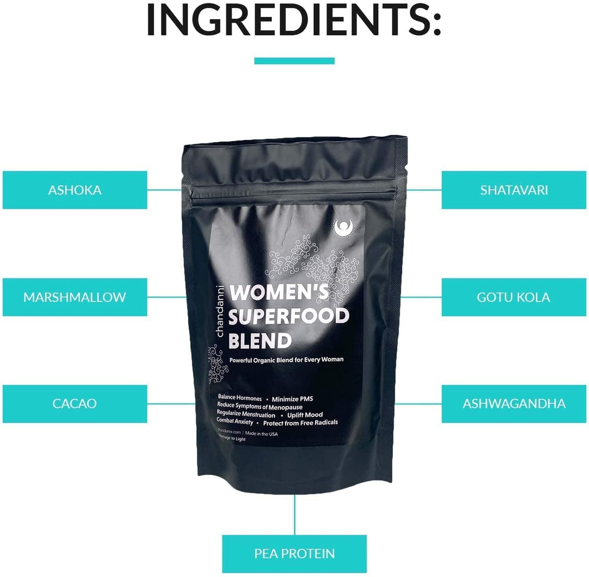 Chandanni Organic Superfood Power Blend Powder - 16 Ounce - image 2