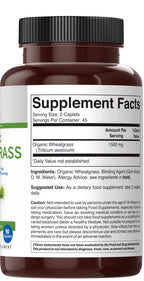Brieofood Organic Wheatgrass 1500mg - 90 Vegetarian Tablets - image 4