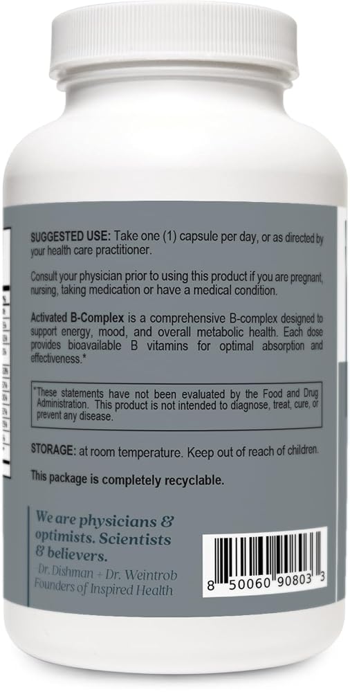 LUMINSPIRED HEALTH Vitamin B Complex with Vitamin C & Biotin - 90 Capsules - image 3