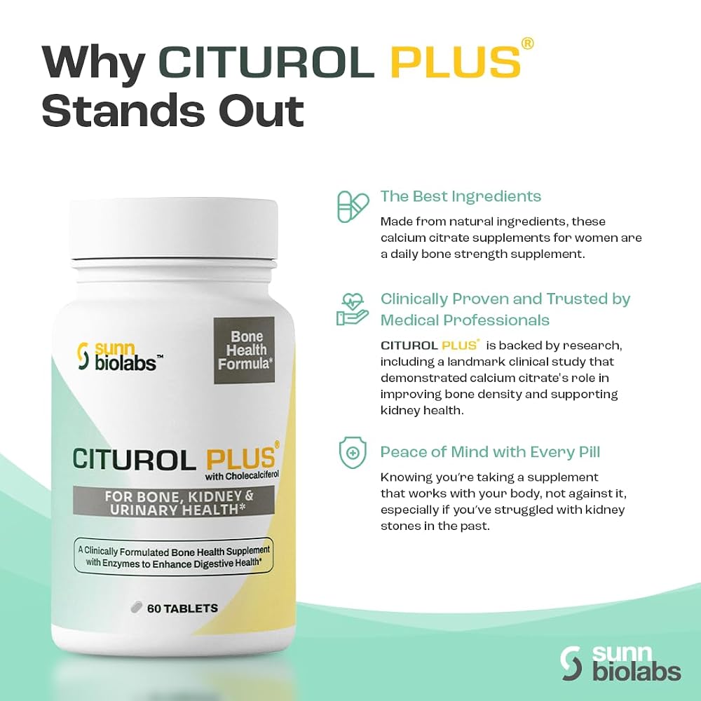 SUNN BIOLABS Citurol Plus Bone Health Supplement - 60 Tablets - image 3