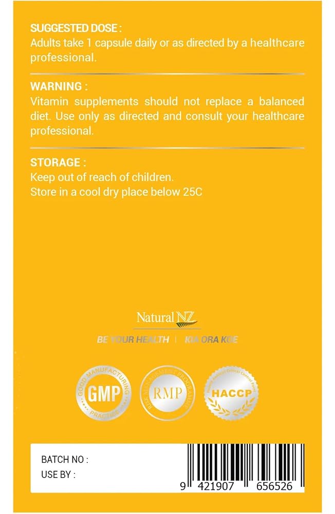 Natural NZ Premium Vitality Multivitamin Immune Formula 1-A-Day - 60 Capsules - image 2