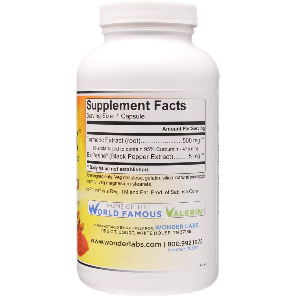 Wonder Laboratories Maximum Strength Turmeric with BioPerine - 300 Capsules - image 2