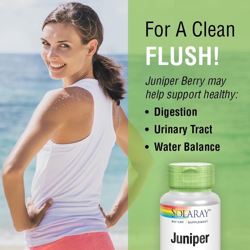 SOLARAY Juniper Berry 450 mg Vegetarian Capsules - 100 Count - image 4
