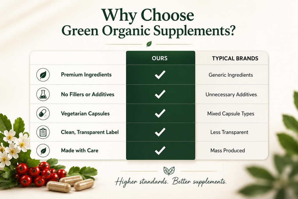 Green Organic Supplements Hawthorn Berry Capsules