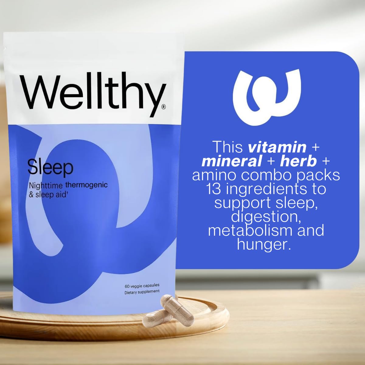 Wellthy Night Time Thermogenic with Melatonin - 60 Capsules - image 4