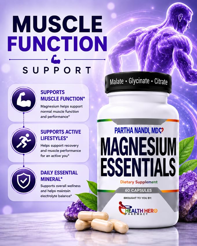 Dr. Nandi Triple Magnesium Complex Glycinate Malate Citrate - 60 Capsules - image 4