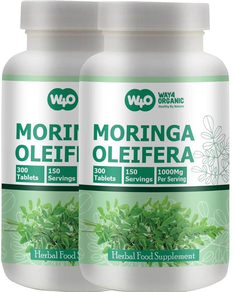 WAY 4 ORGANIC W4O Moringa Leaf Powder Capsules - 300 Pills
