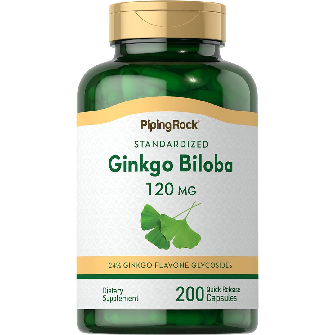 Piping Rock Ginkgo Biloba 120mg - 200 Capsules