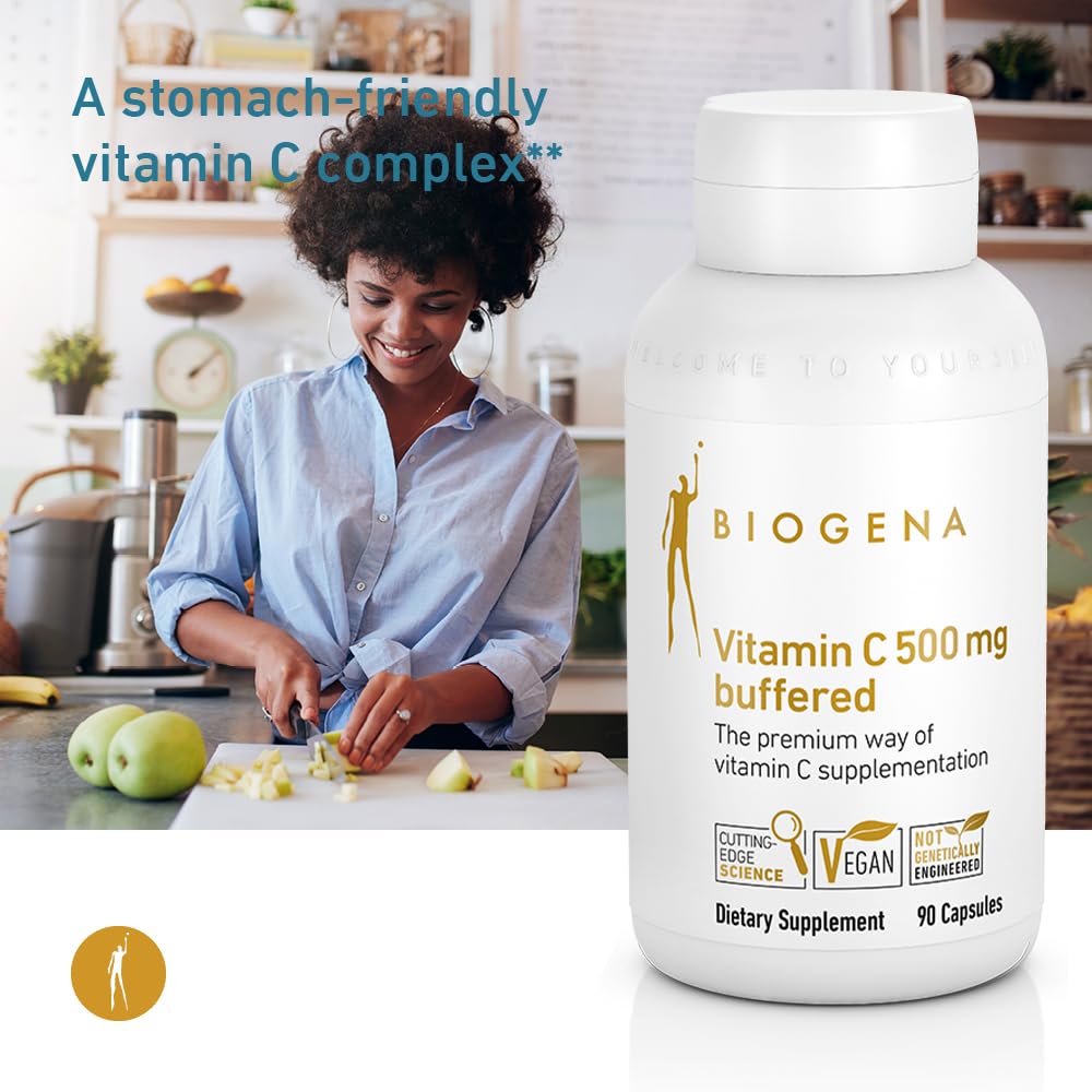 BIOGENA Vitamin C 500 mg Buffered Gold Capsules - 90 Capsules - image 4