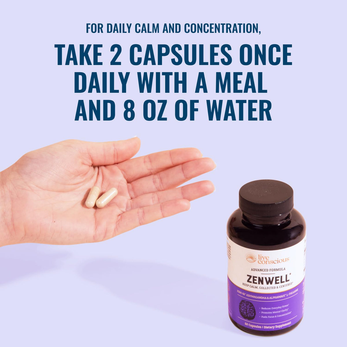 Live Conscious KSM-66 Ashwagandha with L-Theanine - 60 Capsules - image 7
