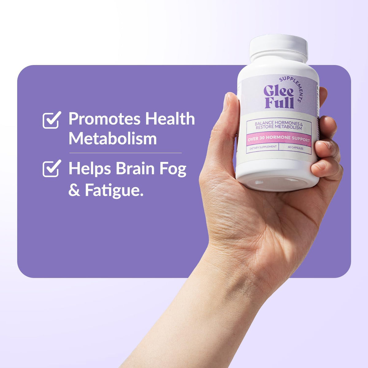 GleeFull Supps Over 30 Hormone Support for Women - 60 Capsules - image 3