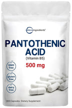 Micro Ingredients Pantothenic Acid 500mg Vitamin B5 - 365 Capsules