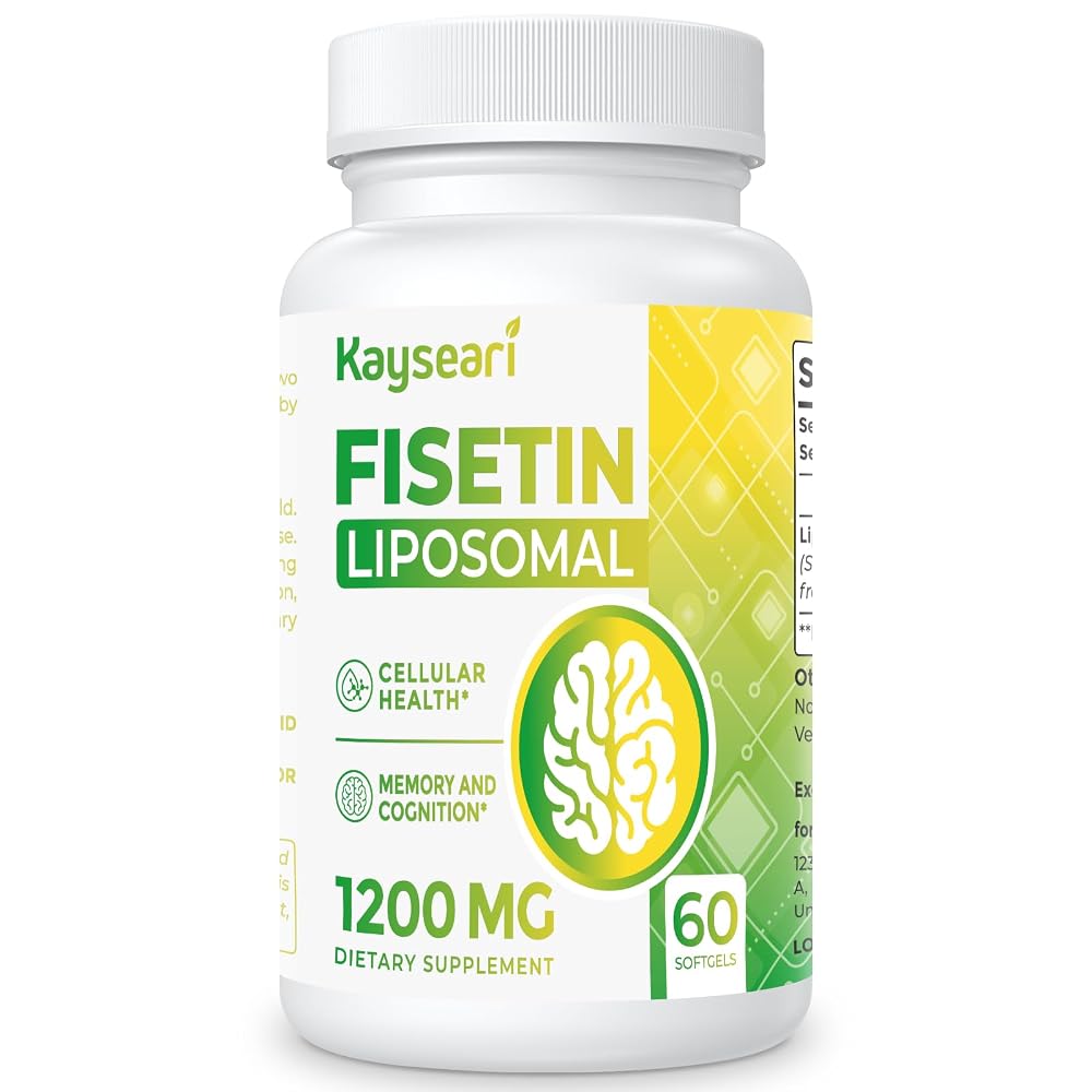 Kayseari Fisetin 1200mg Liposomal Fisetin Supplements 98% Pure