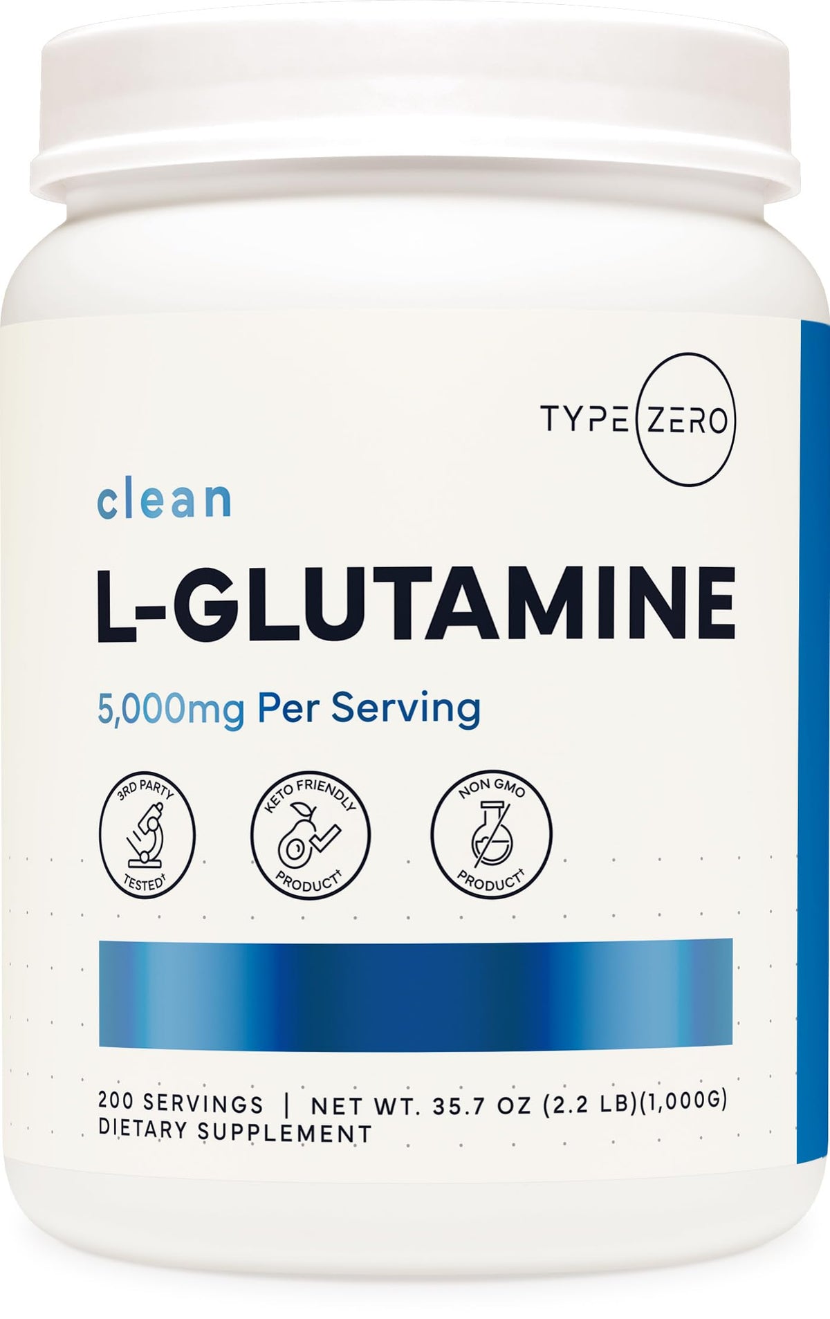 Type Zero L Glutamine Powder Supplement for Leaky Gut Health