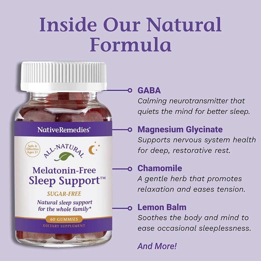 Native Remedies Melatonin-Free Sleep Support Gummies - 60 Gummies - image 4