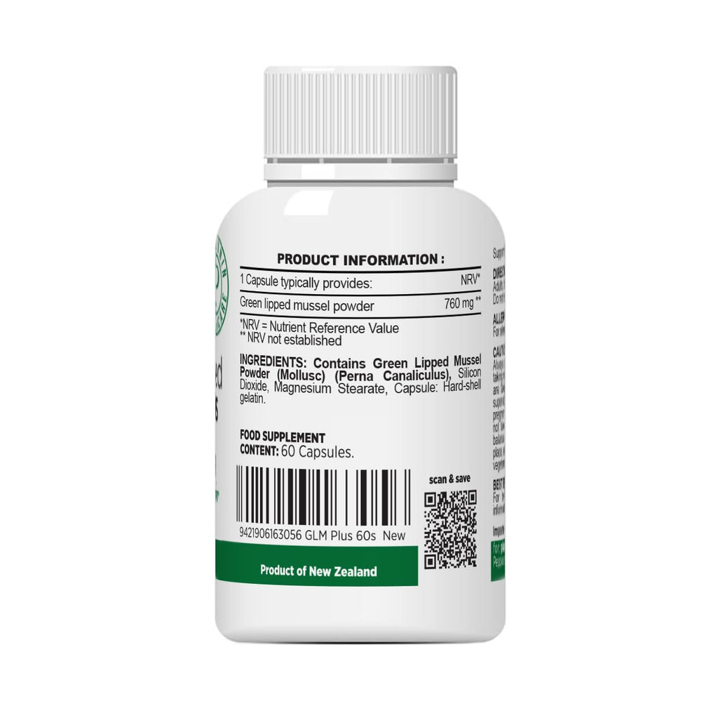 Plantonin Green Lipped Mussel Joint Support - 60 Capsules - image 6