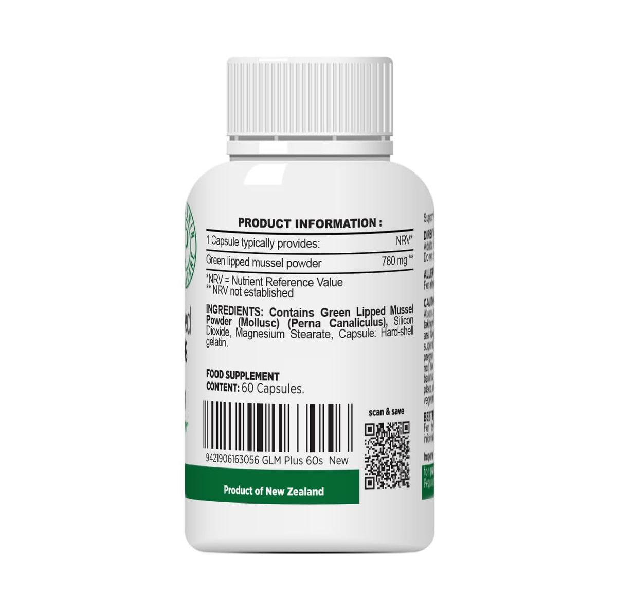 Plantonin Green Lipped Mussel Joint Support - 60 Capsules - image 6