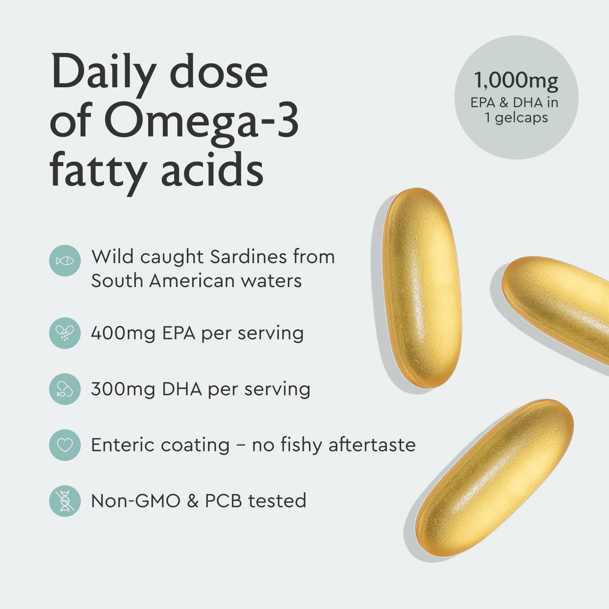 Alaya Naturals Omega 3 Fish Oil 1000 mcg - 60 Softgels - image 2