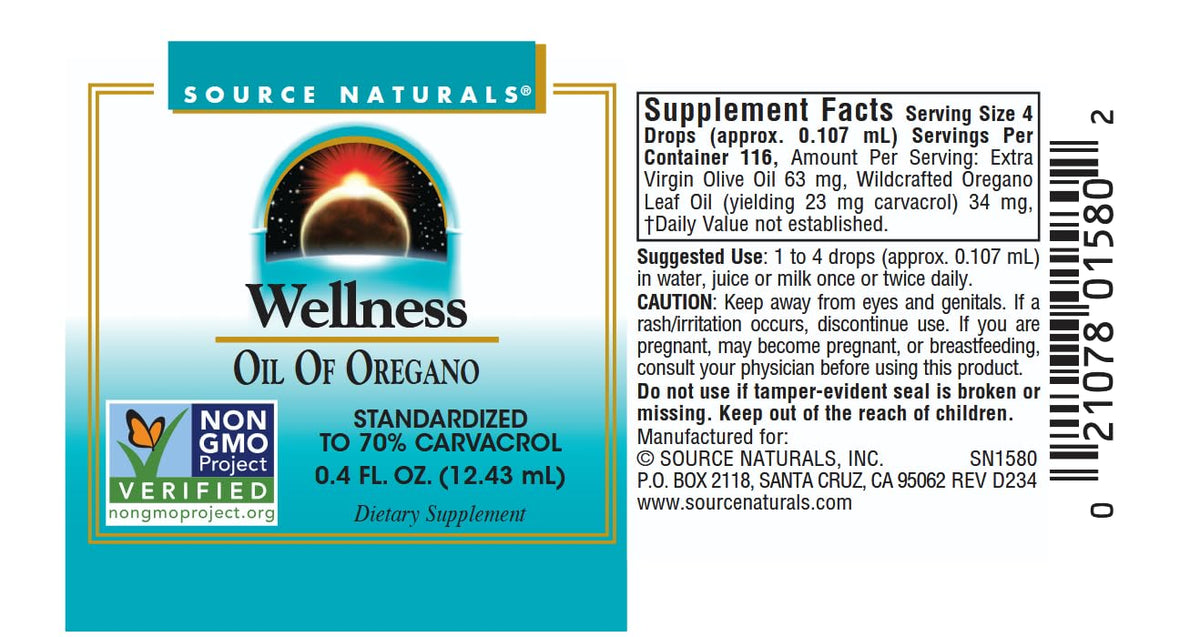 Source Naturals Wellness Oil of Oregano