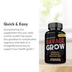 Justified Laboratories Savage Grow Testosterone Support - 60 Capsules - image 5