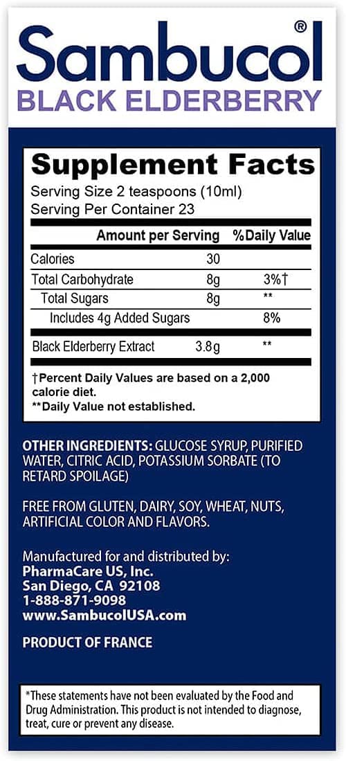 Sambucol Black Elderberry Syrup Immune Support - 7.8 Fl Oz (Pack of 2) - image 5