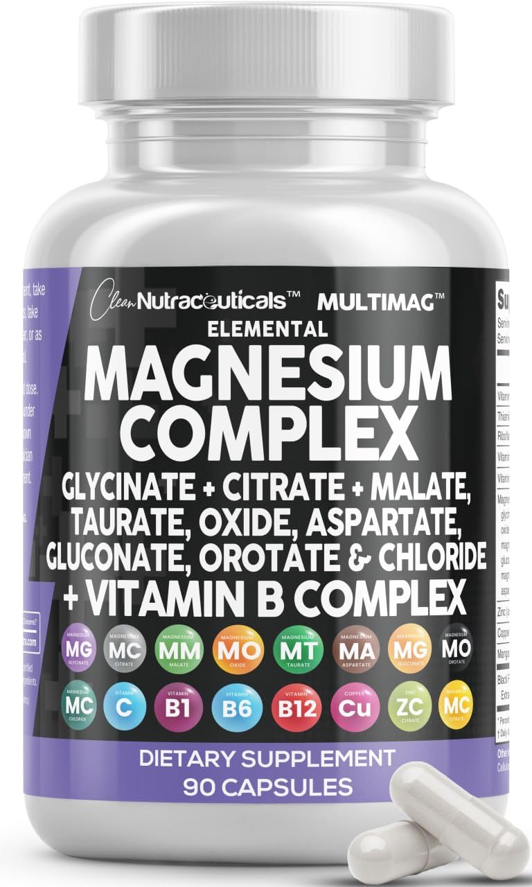 Clean Nutraceuticals Magnesium Complex with B Vitamins - 90 Capsules