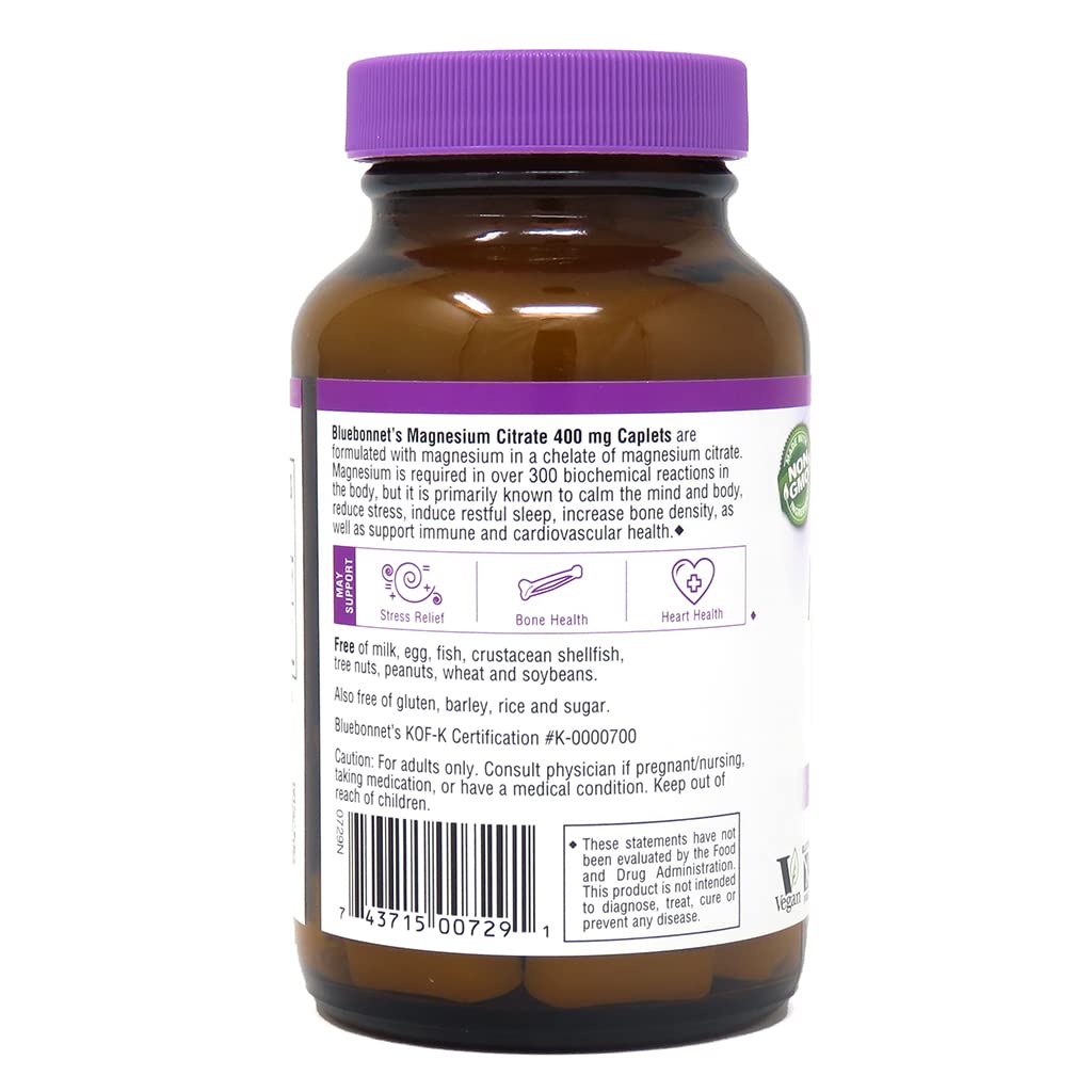 Bluebonnet Nutrition Magnesium Citrate (400mg of Magnesium)